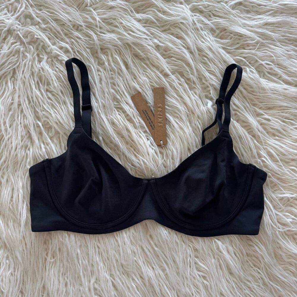 Skims Fits Everybody Unlined Demi Bra Onyx Size 40B - Picture 1 of 5